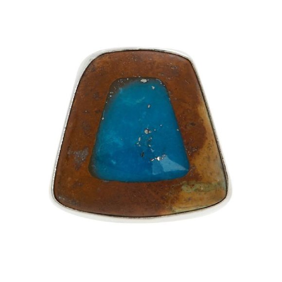 Jay King Sterling Silver Framed Turquoise Earrings - Picture 3 of 3